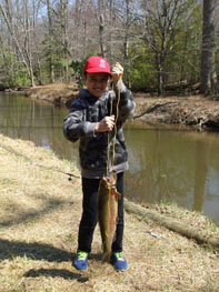boy with trout